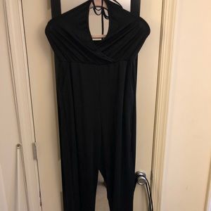 One piece holter top jumper. Gathers at the ankle